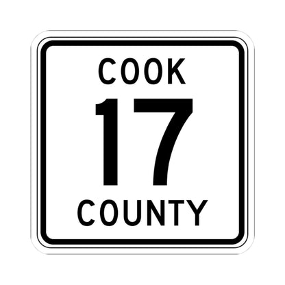 Cook County 17 MN (Minnesota) (Road Sign) STICKER Vinyl Kiss-Cut Decal