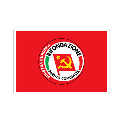 Flag of the Communist Refoundation Party (Italy) STICKER Vinyl Kiss-Cut Decal
