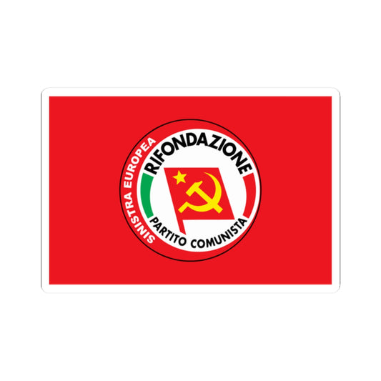 Flag of the Communist Refoundation Party (Italy) STICKER Vinyl Kiss-Cut Decal