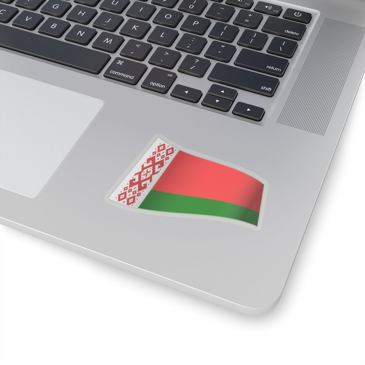 Belarus Flag - iconic waving (Belarus) STICKER Vinyl Kiss-Cut Decal
