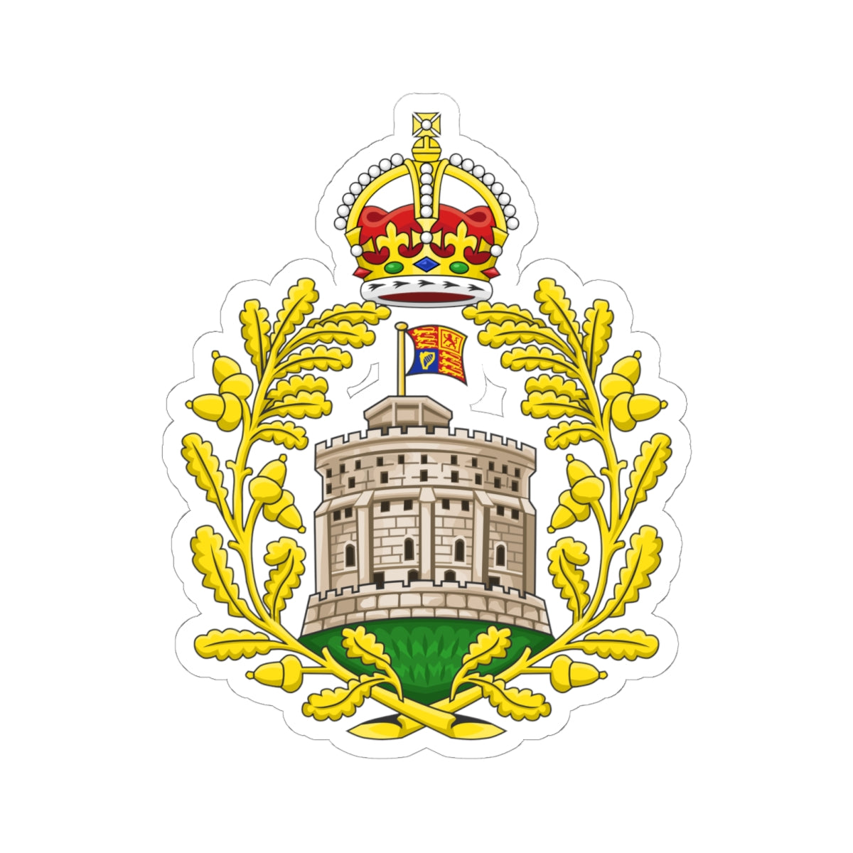 Badge of the House of Windsor (United Kingdom) (Coat of Arms) STICKER Vinyl Kiss-Cut Decal