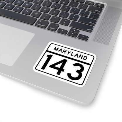 MD Route 143 (Maryland) (Road Sign) STICKER Vinyl Kiss-Cut Decal