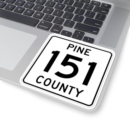 Pine County Route 151 MN (Minnesota) (Road Sign) STICKER Vinyl Kiss-Cut Decal
