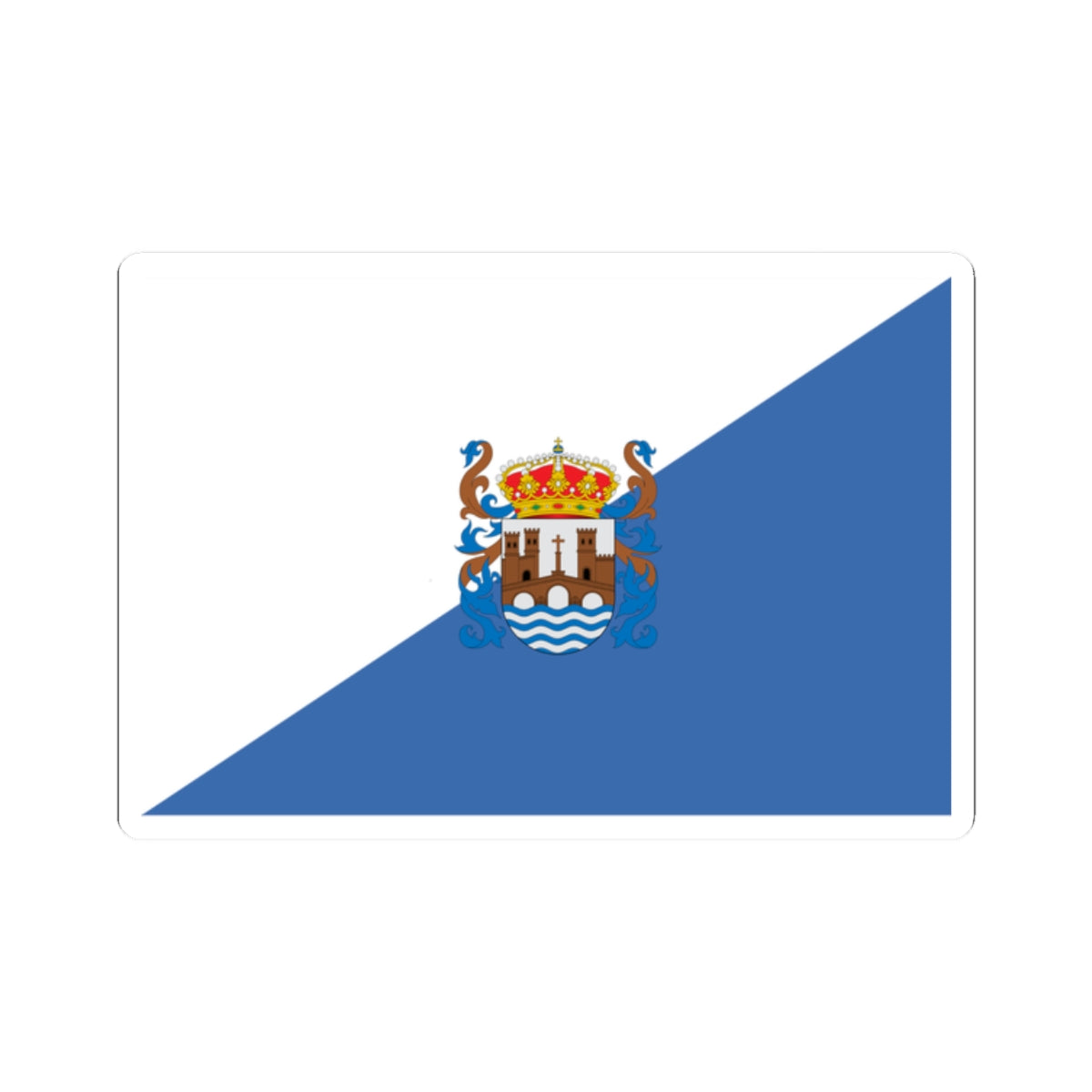 Flag Pontevedra Province (Spain) STICKER Vinyl Kiss-Cut Decal