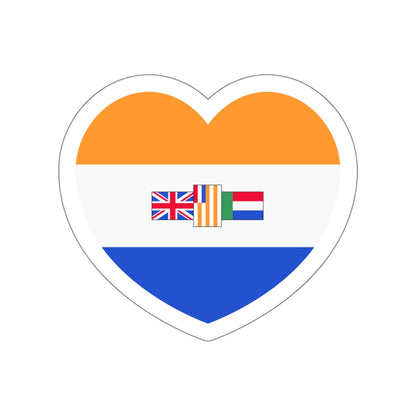 Heart Flag of South Africa 1982-1994 - STICKER Vinyl Die-Cut Decal