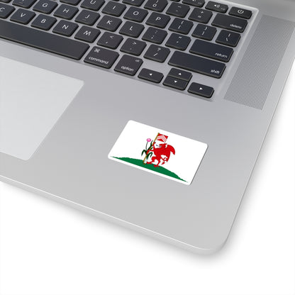 Flag of Cardiff (United Kingdom) STICKER Vinyl Kiss-Cut Decal