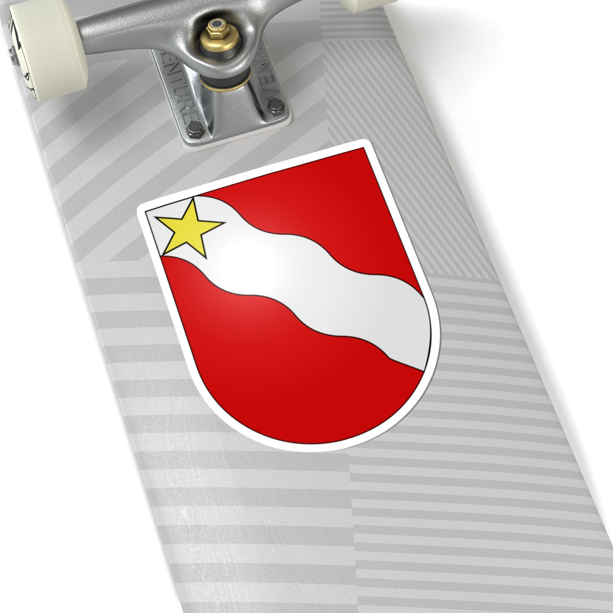 Prévondavaux-coat of arms (Switzerland) (Coat of Arms) STICKER Vinyl Kiss-Cut Decal