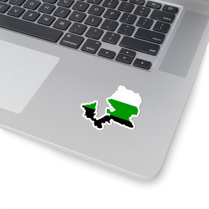 Flag-map of the Greater Ural Republic (Russia) STICKER Vinyl Kiss-Cut Decal
