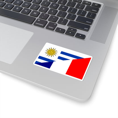 Flag of Uruguay and France (France) STICKER Vinyl Kiss-Cut Decal