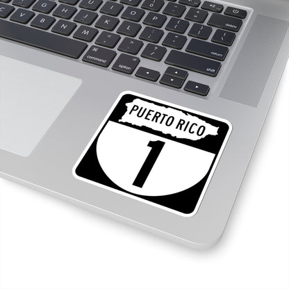 PR old 1 (Puerto Rico) (Road Sign) STICKER Vinyl Kiss-Cut Decal