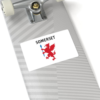 County Flag of Somerset Unofficial (England) STICKER Vinyl Kiss-Cut Decal