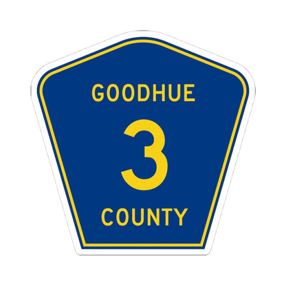 Goodhue County Route 3 (Minnesota) (Road Sign) STICKER Vinyl Kiss-Cut Decal