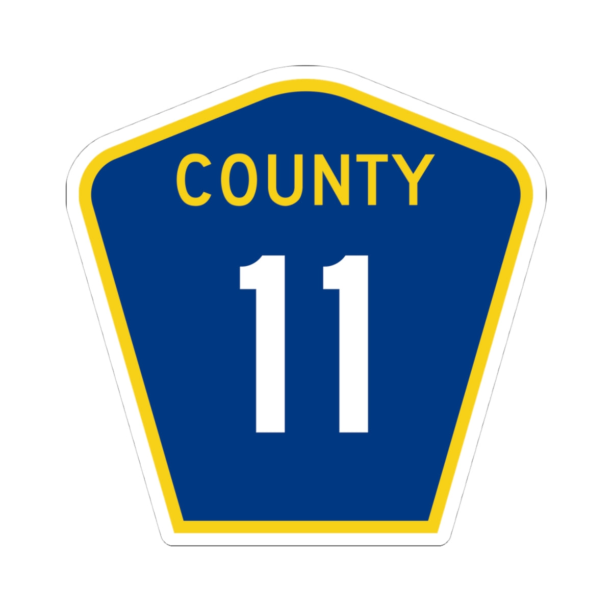 County 11 MN (Minnesota) (Road Sign) STICKER Vinyl Kiss-Cut Decal