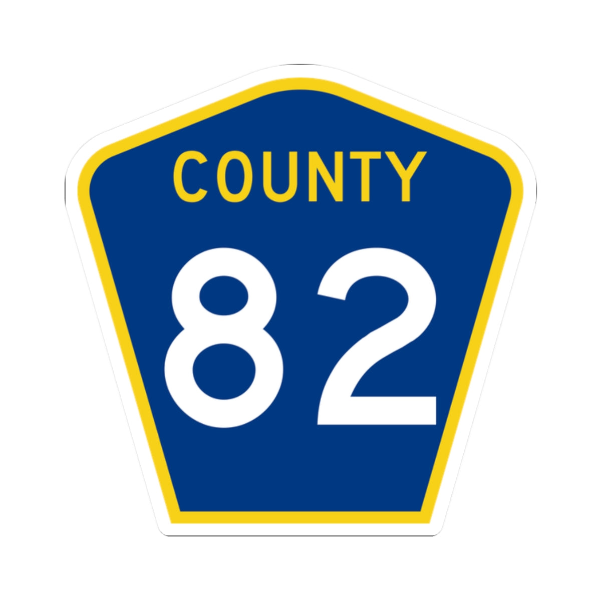 County 82 MN (Minnesota) (Road Sign) STICKER Vinyl Kiss-Cut Decal