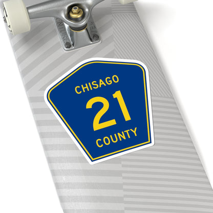 Chisago County 21 (Minnesota) (Road Sign) STICKER Vinyl Kiss-Cut Decal
