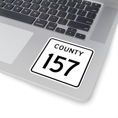 County 157 square (Minnesota) (Road Sign) STICKER Vinyl Kiss-Cut Decal