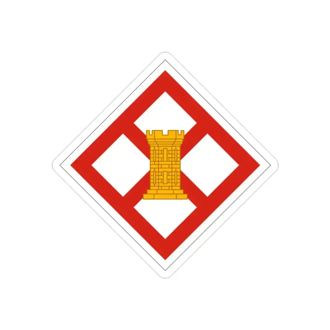 926th Engineer Brigade (U.S. Army) REVERSE PRINT Transparent Die-Cut STICKER 2 Inch Die-Cut Transparent - The Sticker Space