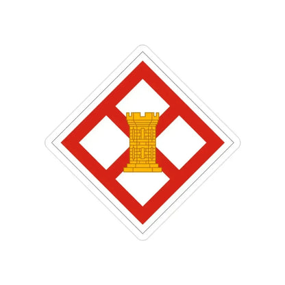 926th Engineer Brigade (U.S. Army) REVERSE PRINT Transparent Die-Cut STICKER 2 Inch Die-Cut Transparent - The Sticker Space