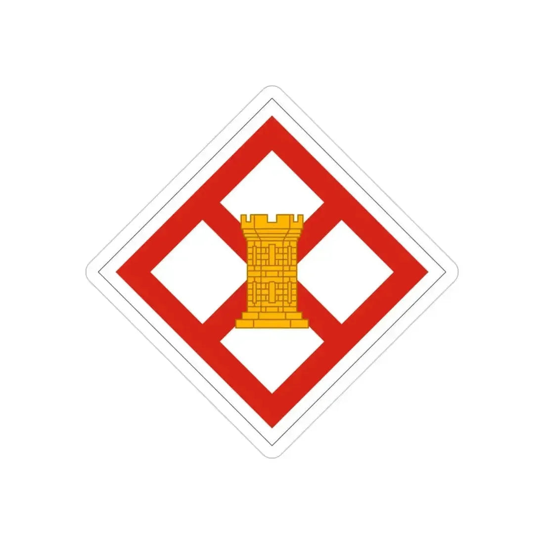 926th Engineer Brigade (U.S. Army) REVERSE PRINT Transparent Die-Cut STICKER 3 Inch Die-Cut Transparent - The Sticker Space