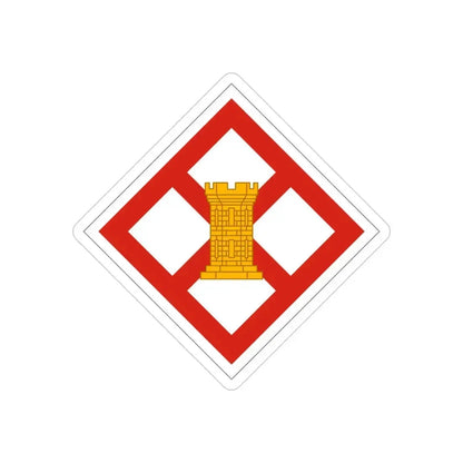 926th Engineer Brigade (U.S. Army) REVERSE PRINT Transparent Die-Cut STICKER 3 Inch Die-Cut Transparent - The Sticker Space
