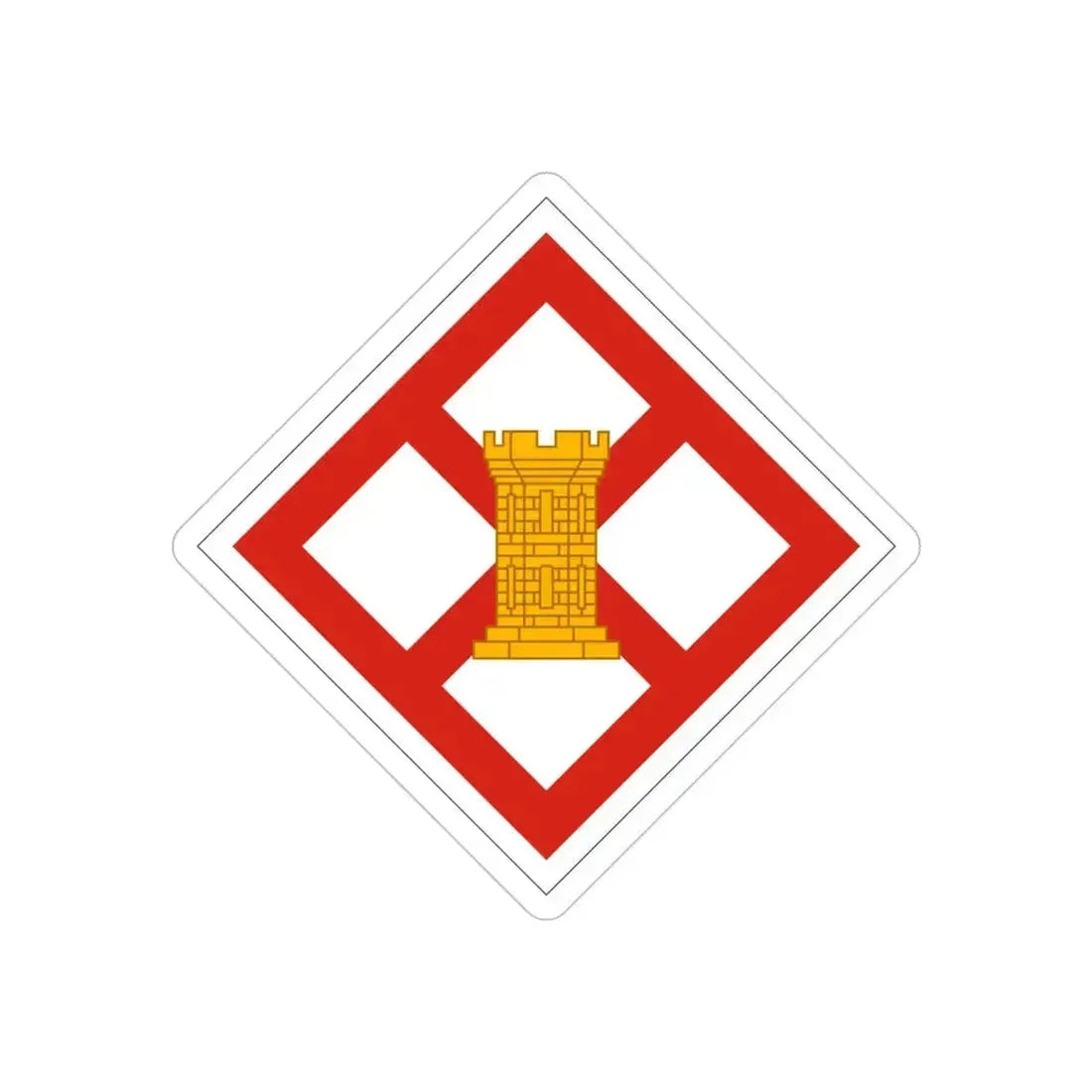 926th Engineer Brigade (U.S. Army) REVERSE PRINT Transparent Die-Cut STICKER 4 Inch Die-Cut Transparent - The Sticker Space