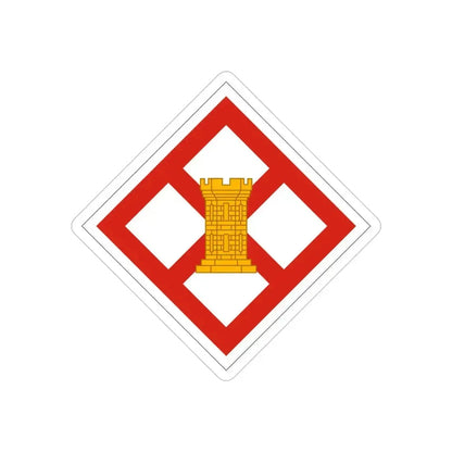 926th Engineer Brigade (U.S. Army) REVERSE PRINT Transparent Die-Cut STICKER 4 Inch Die-Cut Transparent - The Sticker Space
