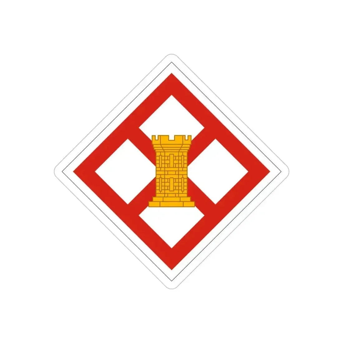 926th Engineer Brigade (U.S. Army) REVERSE PRINT Transparent Die-Cut STICKER 5 Inch Die-Cut Transparent - The Sticker Space