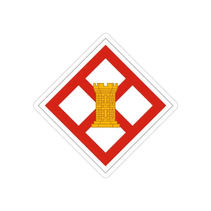 926th Engineer Brigade (U.S. Army) REVERSE PRINT Transparent Die-Cut STICKER 5 Inch Die-Cut Transparent - The Sticker Space