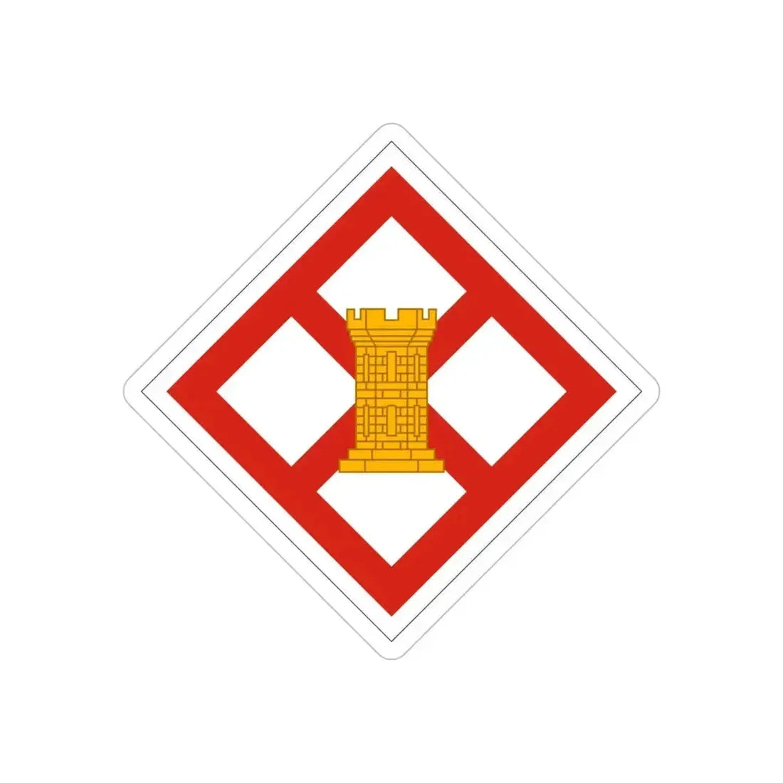 926th Engineer Brigade (U.S. Army) REVERSE PRINT Transparent Die-Cut STICKER 6 Inch Die-Cut Transparent - The Sticker Space