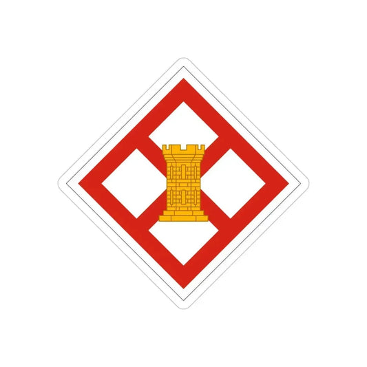 926th Engineer Brigade (U.S. Army) REVERSE PRINT Transparent Die-Cut STICKER 6 Inch Die-Cut Transparent - The Sticker Space