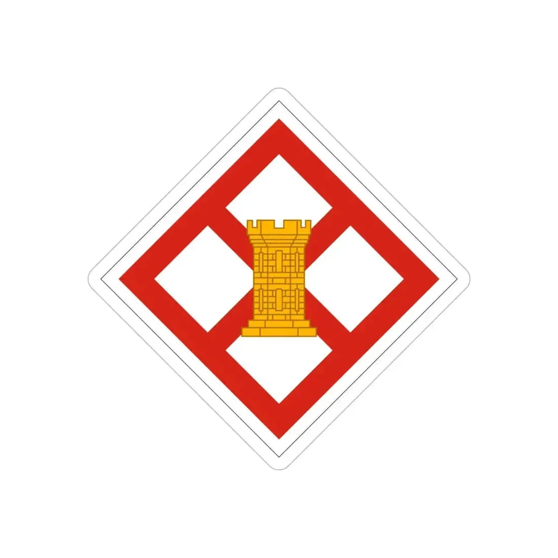 926th Engineer Brigade (U.S. Army) REVERSE PRINT Transparent Die-Cut STICKER - The Sticker Space