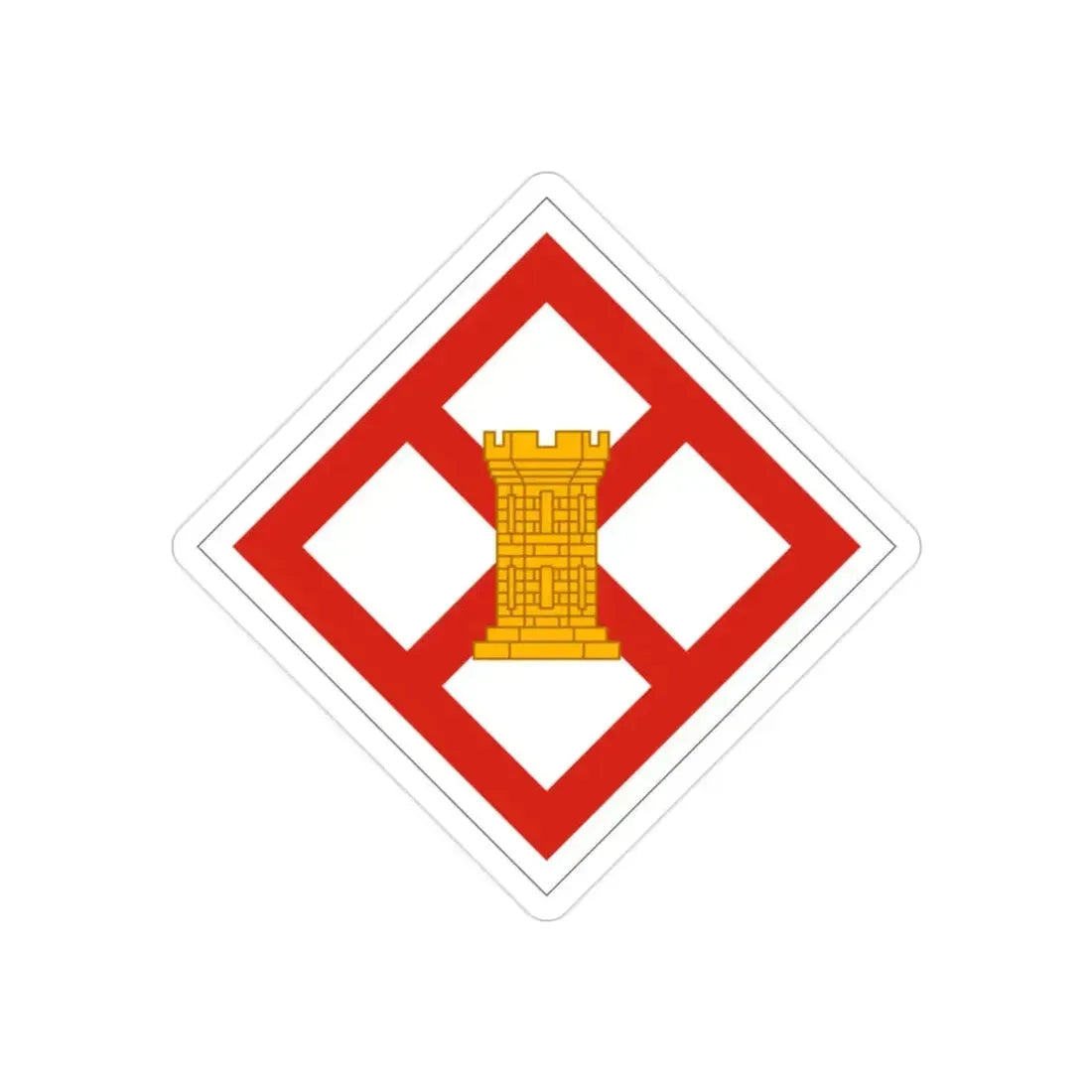 926th Engineer Brigade (U.S. Army) REVERSE PRINT Transparent Die-Cut STICKER - The Sticker Space