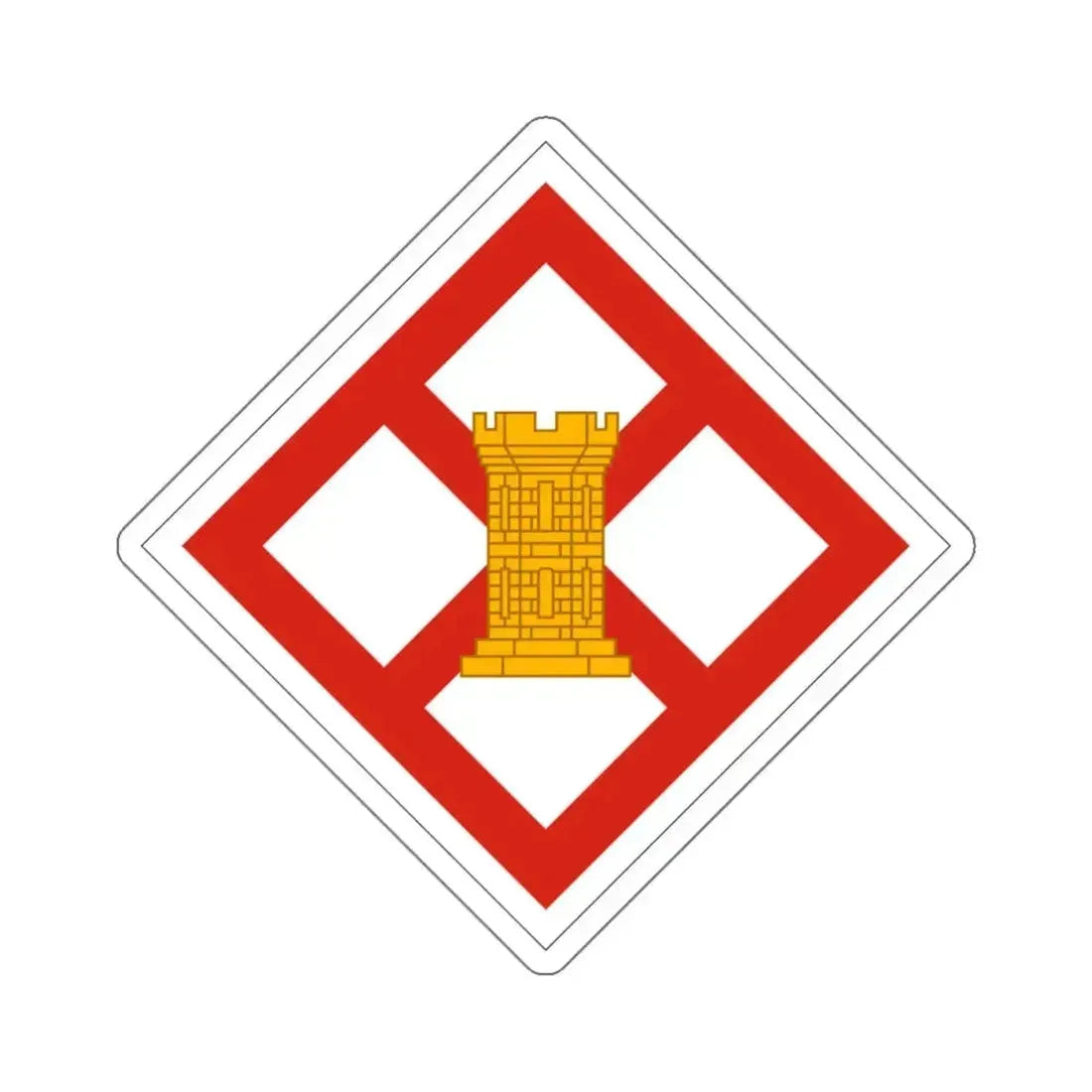 926th Engineer Brigade (U.S. Army) STICKER Vinyl Kiss-Cut Decal 4 Inch White - The Sticker Space