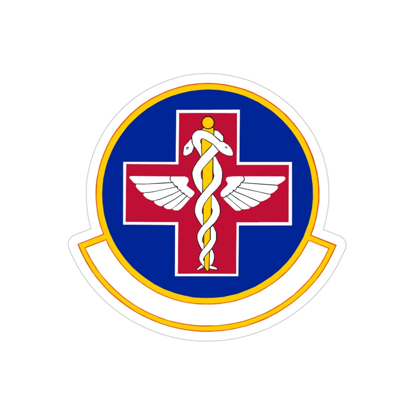 927 Aerospace Medicine Squadron AFRC (U.S. Air Force) REVERSE PRINT Transparent STICKER-3" × 3"-The Sticker Space