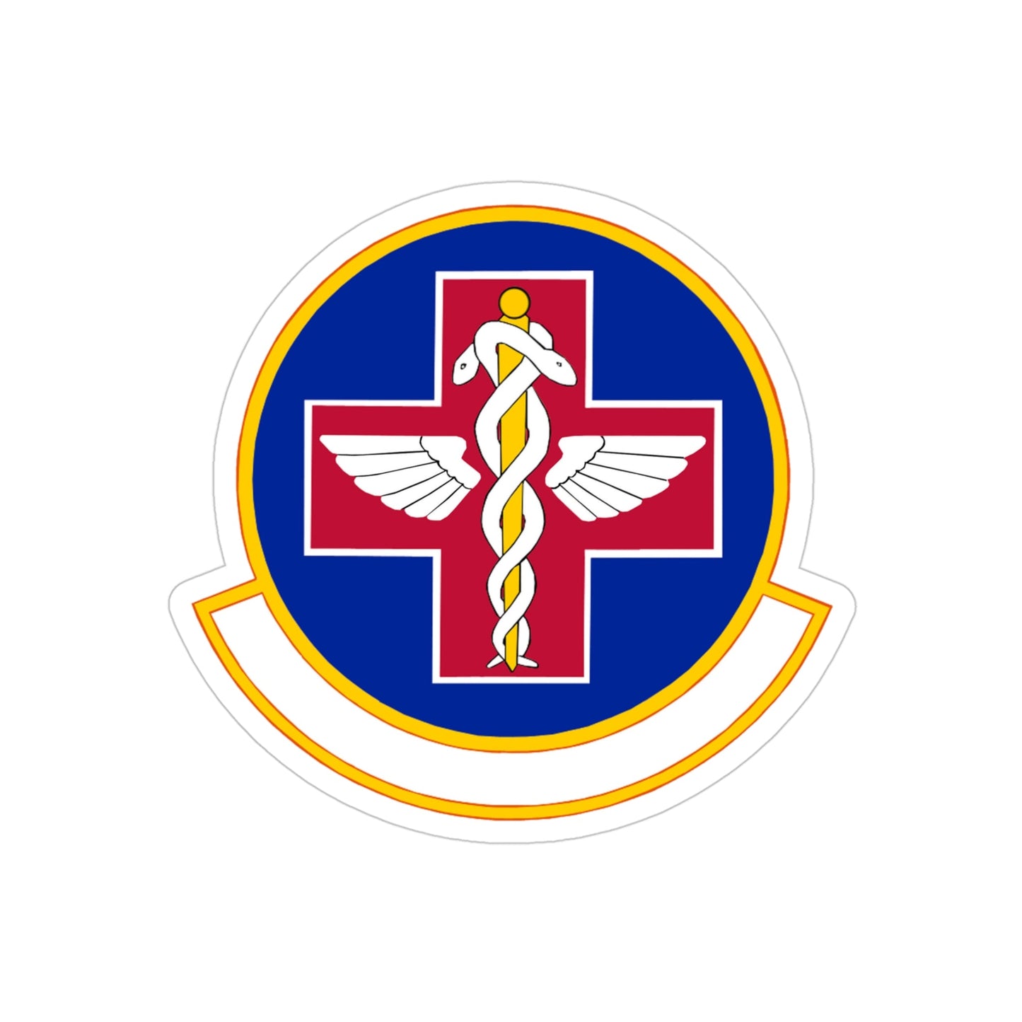 927 Aerospace Medicine Squadron AFRC (U.S. Air Force) REVERSE PRINT Transparent STICKER-4" × 4"-The Sticker Space