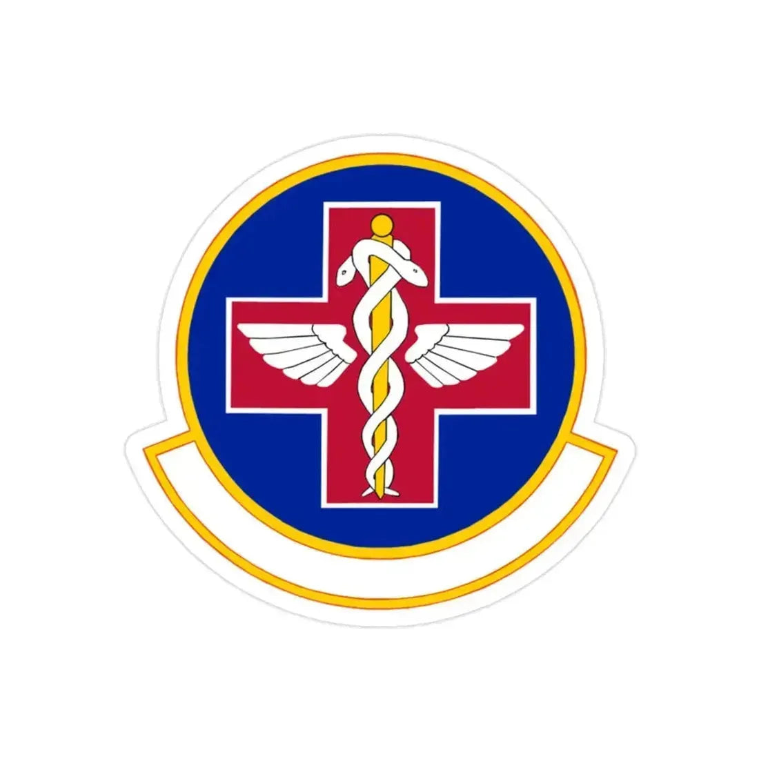 927 Aerospace Medicine Squadron AFRC (U.S. Air Force) REVERSE PRINT Transparent Die-Cut STICKER 2 Inch Die-Cut Transparent - The Sticker Space