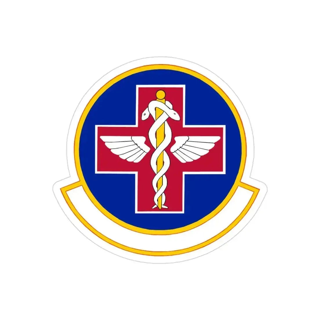 927 Aerospace Medicine Squadron AFRC (U.S. Air Force) REVERSE PRINT Transparent Die-Cut STICKER 3 Inch Die-Cut Transparent - The Sticker Space