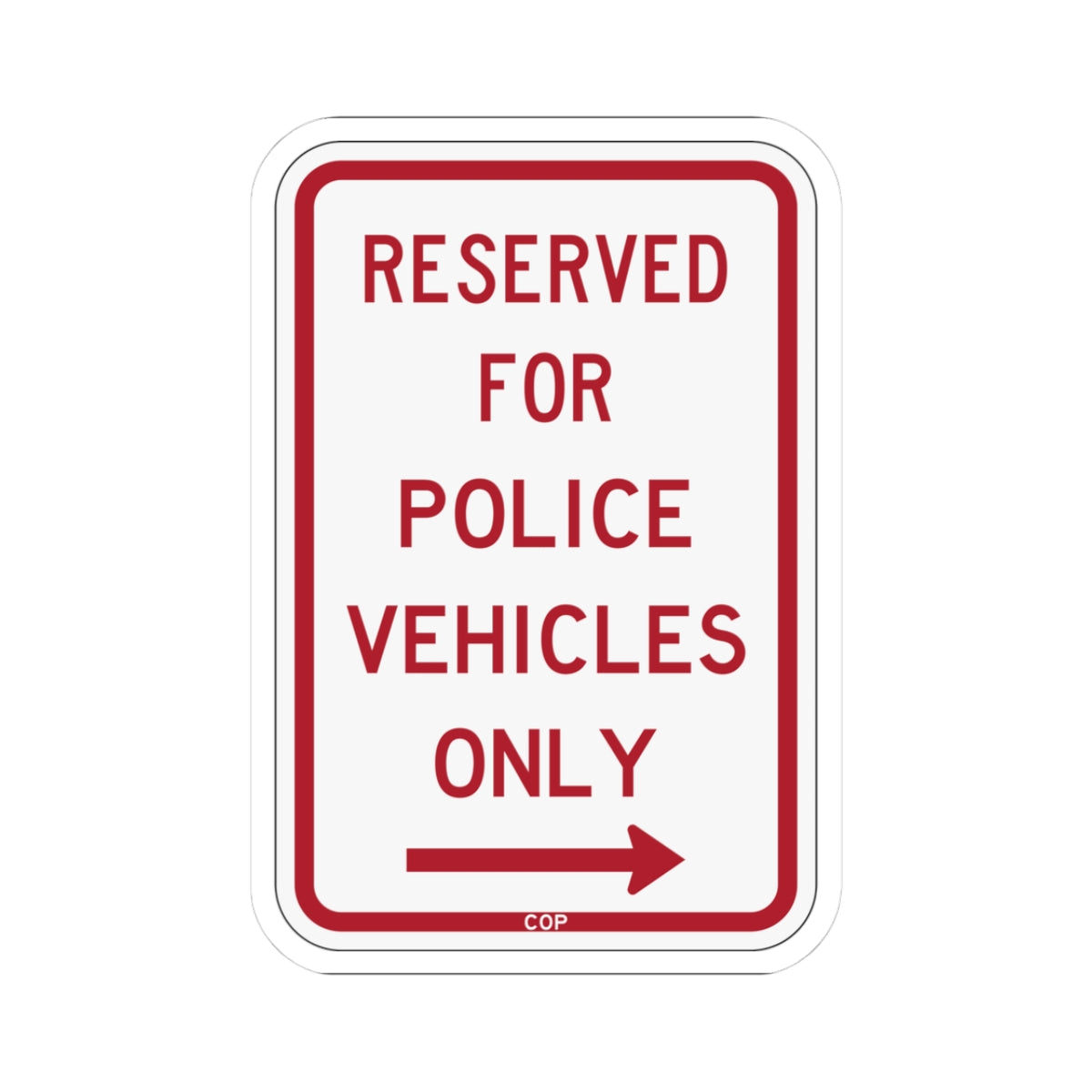 PBOT Road sign P4040R (Oregon) (Road Sign) STICKER Vinyl Kiss-Cut Decal