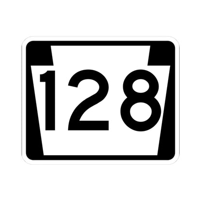 PA-128 (Pennsylvania) (Road Sign) STICKER Vinyl Kiss-Cut Decal