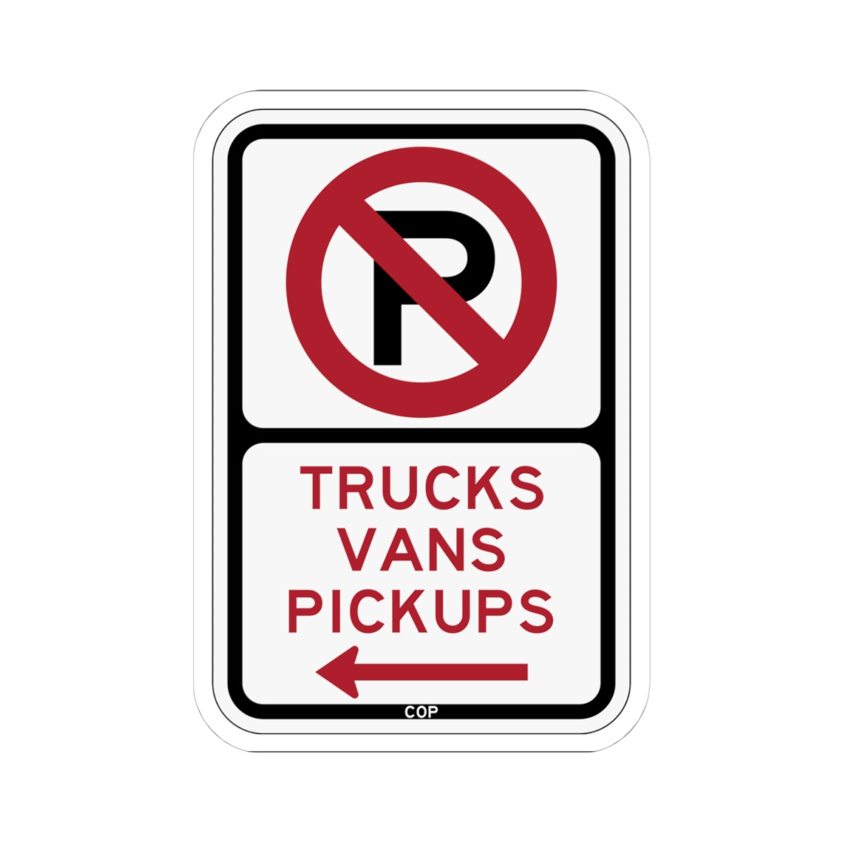 PBOT Road sign P1955L (Oregon) (Road Sign) STICKER Vinyl Kiss-Cut Decal