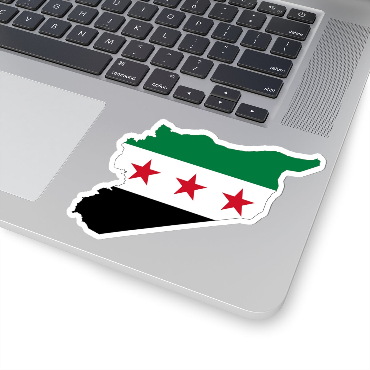 Flag map of Syria 1930-1958 19611963 (Syria) STICKER Vinyl Kiss-Cut Decal