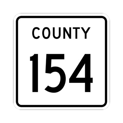 County 154 square (Minnesota) (Road Sign) STICKER Vinyl Kiss-Cut Decal
