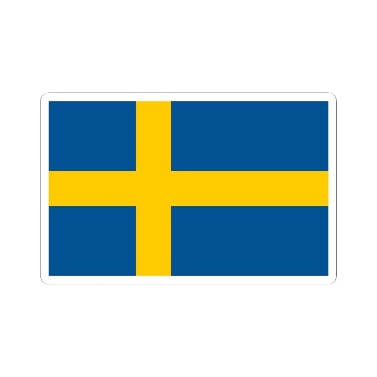 Flag of Sweden (Sweden) STICKER Vinyl Kiss-Cut Decal