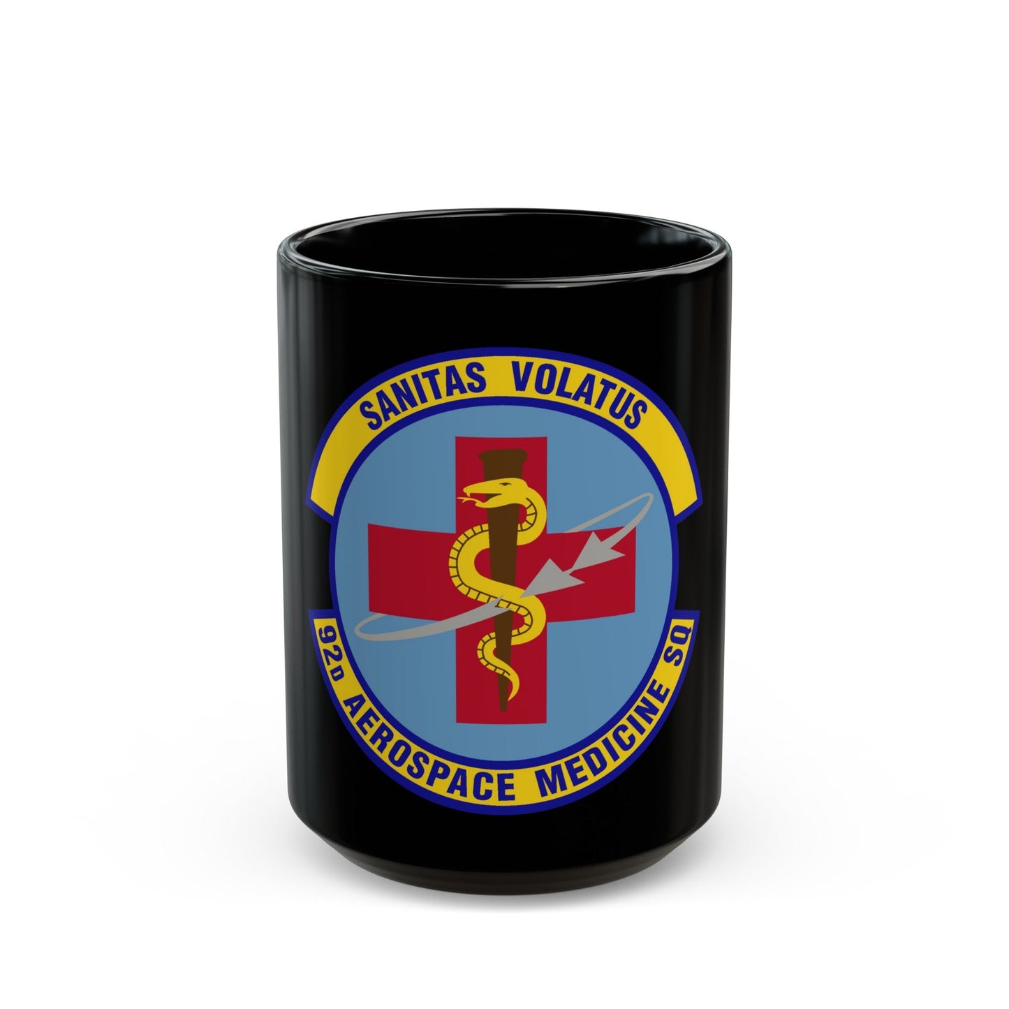 92d Aerospace Medicine Squadron (U.S. Air Force) Black Coffee Mug-15oz-The Sticker Space