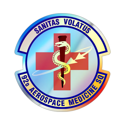 92d Aerospace Medicine Squadron (U.S. Air Force) Holographic STICKER Die-Cut Vinyl Decal-5 Inch-The Sticker Space