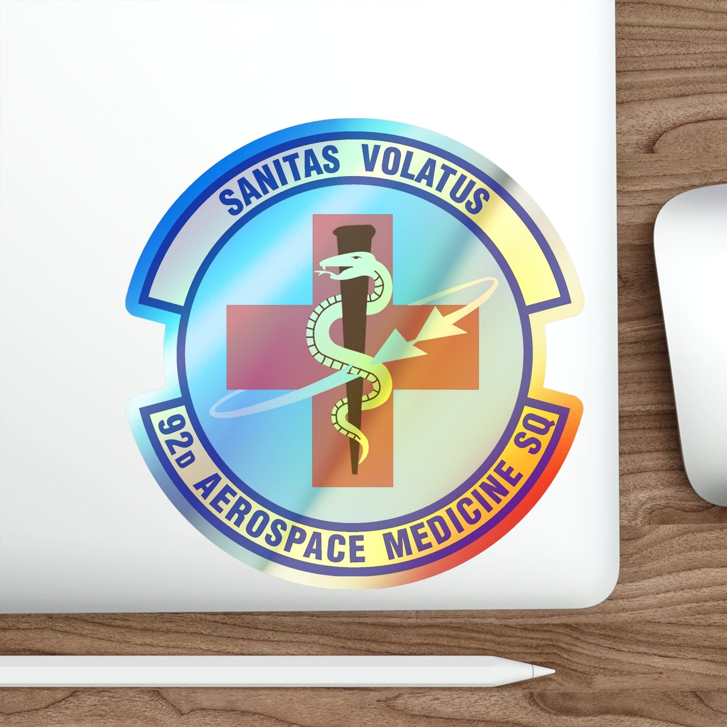 92d Aerospace Medicine Squadron (U.S. Air Force) Holographic STICKER Die-Cut Vinyl Decal-The Sticker Space