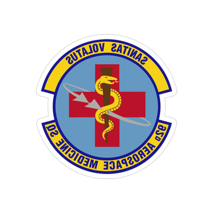 92d Aerospace Medicine Squadron (U.S. Air Force) REVERSE PRINT Transparent STICKER-3" × 3"-The Sticker Space