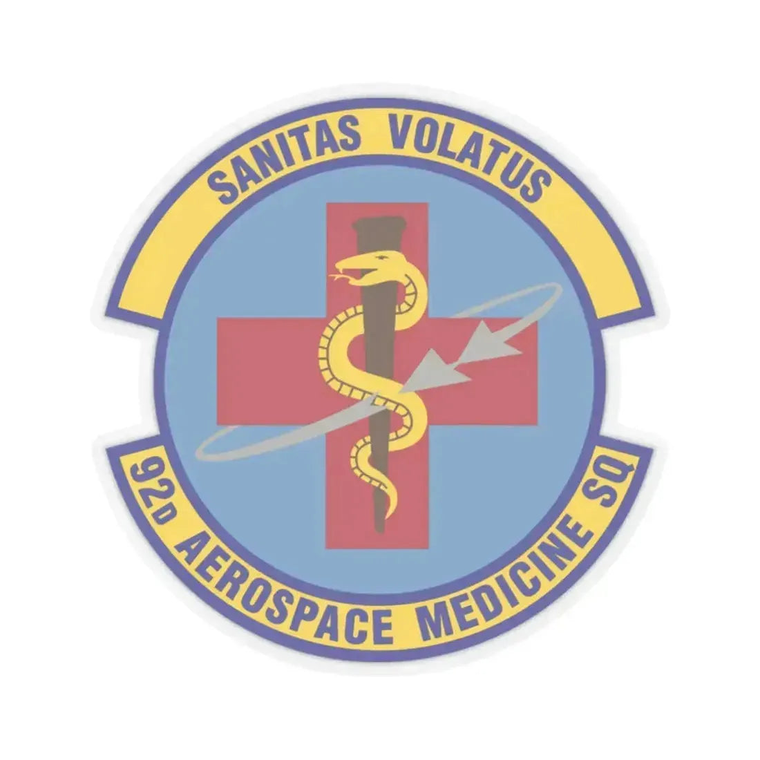 92d Aerospace Medicine Squadron (U.S. Air Force) STICKER Vinyl Kiss-Cut Decal 2 Inch Transparent - The Sticker Space