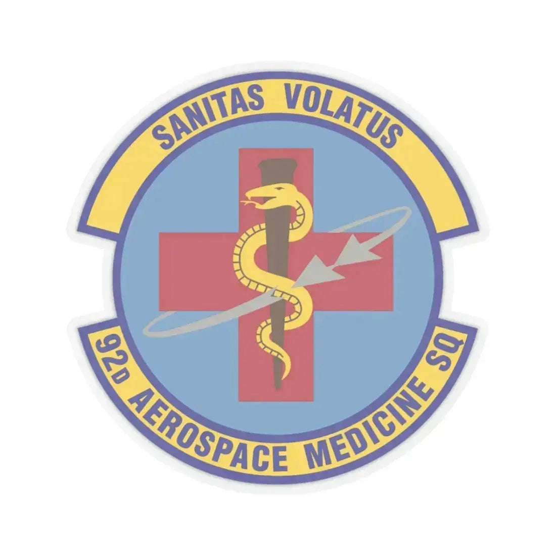 92d Aerospace Medicine Squadron (U.S. Air Force) STICKER Vinyl Kiss-Cut Decal 3 Inch Transparent - The Sticker Space
