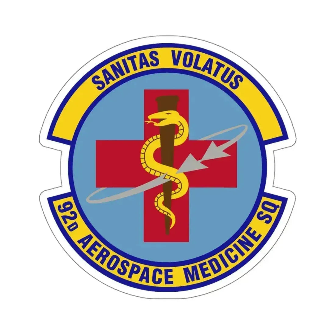 92d Aerospace Medicine Squadron (U.S. Air Force) STICKER Vinyl Kiss-Cut Decal 4 Inch White - The Sticker Space
